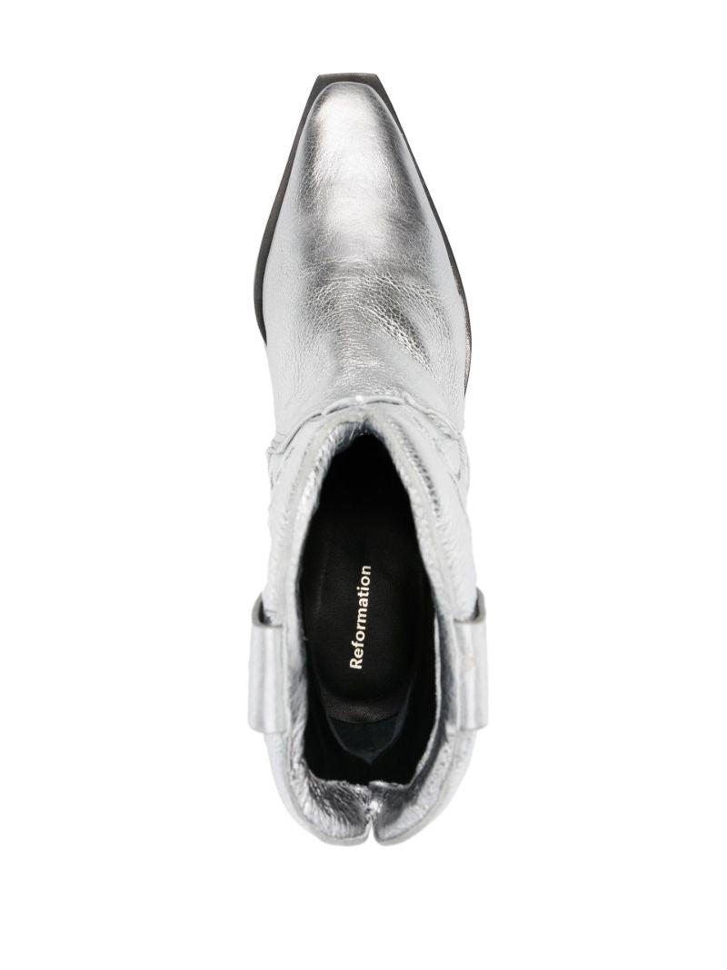 Silver-tone Otto Metallic Cowboy Boots