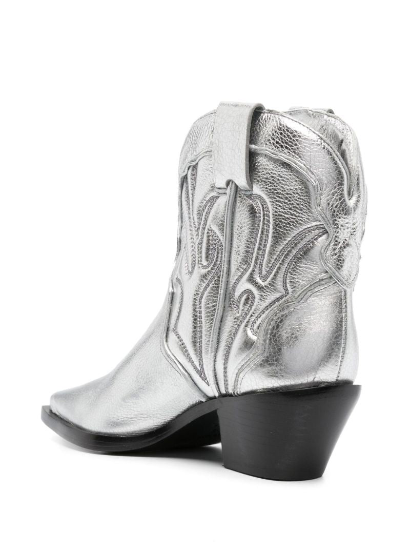Silver-tone Otto Metallic Cowboy Boots
