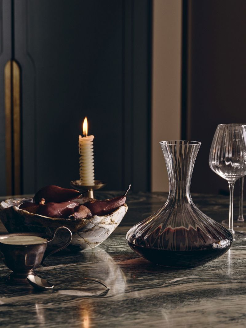 Clear Pembroke Glass Ships Decanter