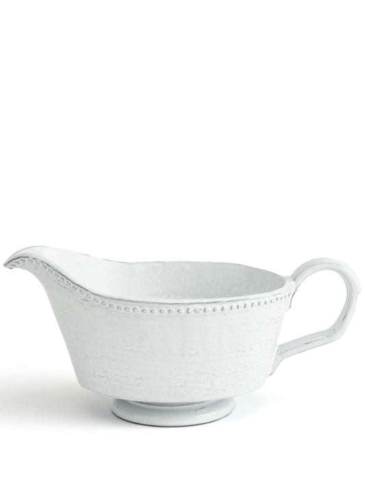 White Hillcrest Stoneware Gravy Boat