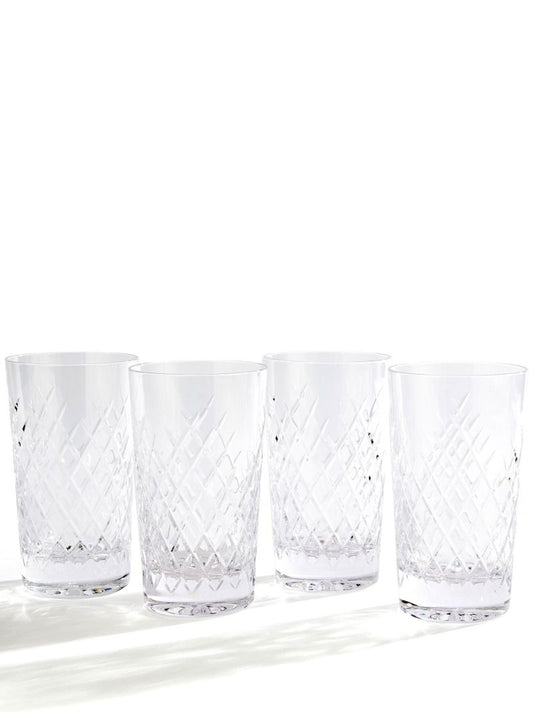 Clear Barwell Crystal Highball Glass Set