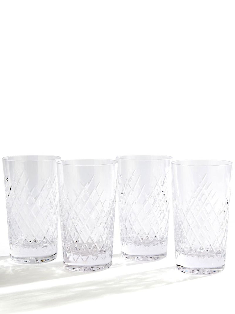 Clear Barwell Crystal Highball Glass Set