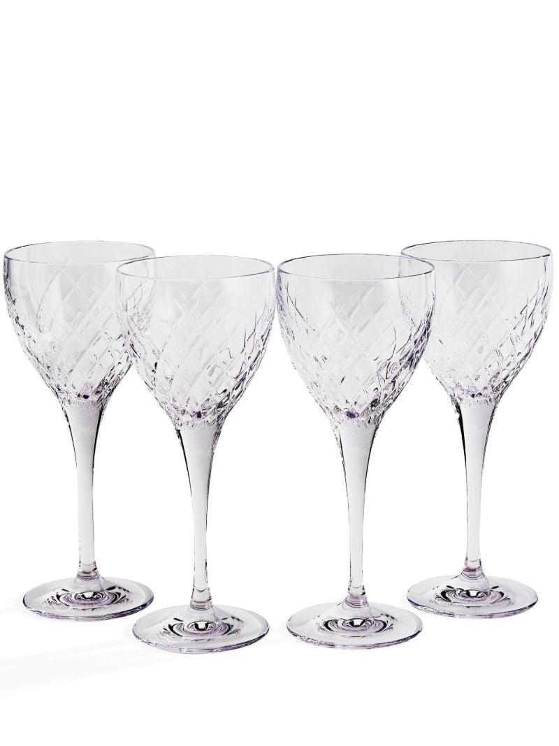 Clear Barwell Crystal White Wine Glass Set