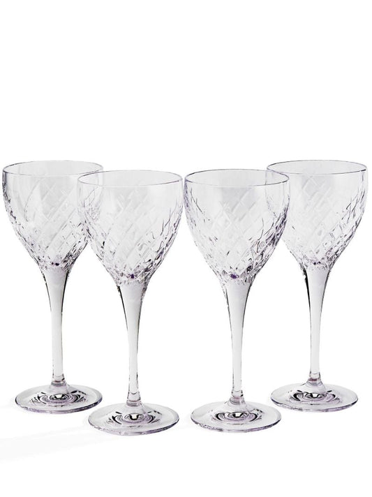 Clear Barwell Crystal White Wine Glass Set