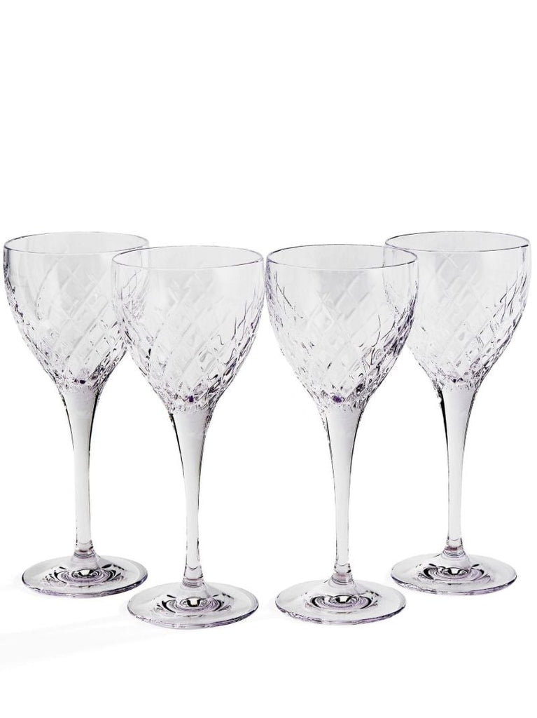 Clear Barwell Crystal White Wine Glass Set