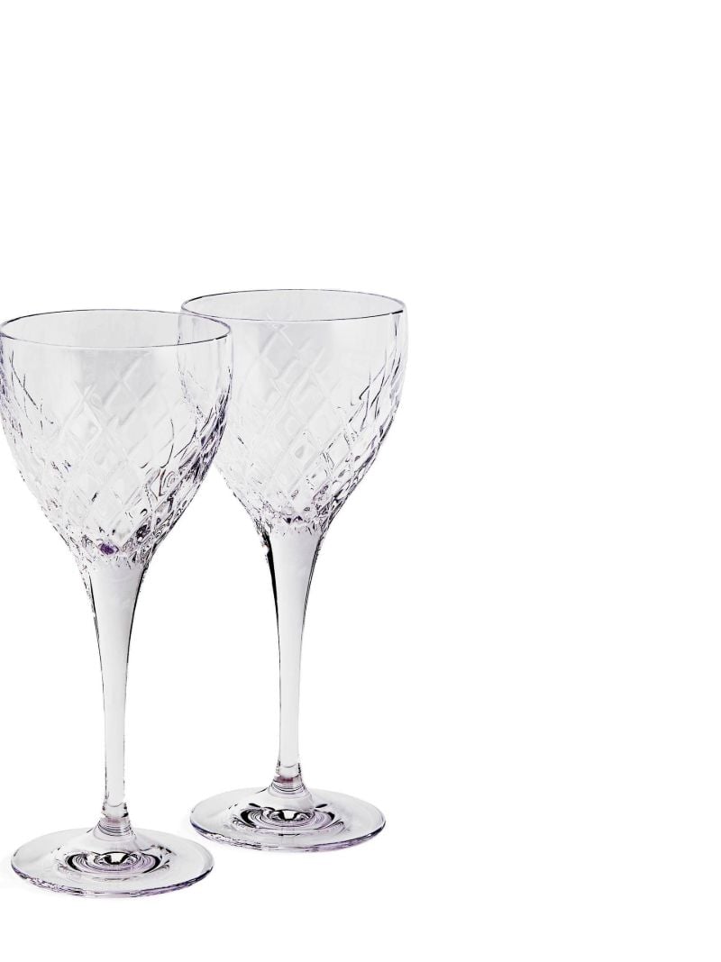 Clear Barwell Crystal White Wine Glass Set