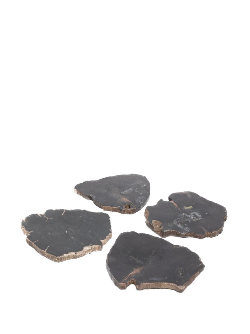 Black Balfern Wood Coaster Set