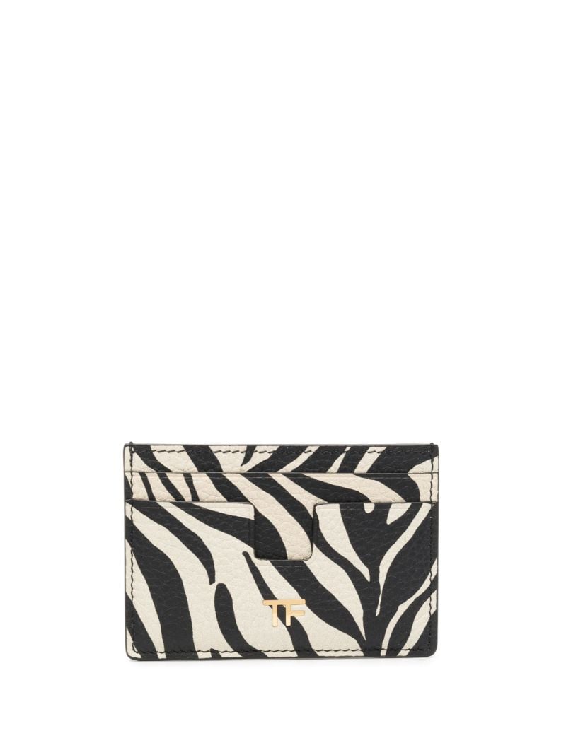 Beige Zebra Print Cardholder
