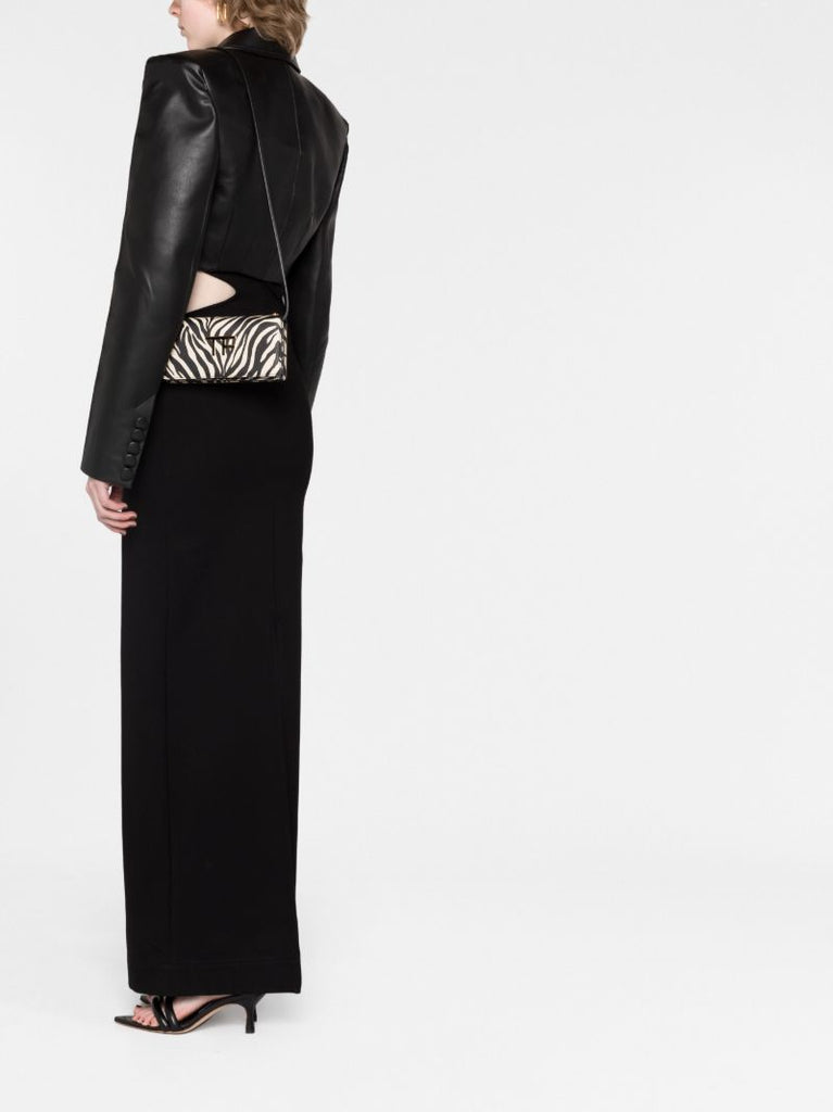 Black Zebra-print Cross-body Bag