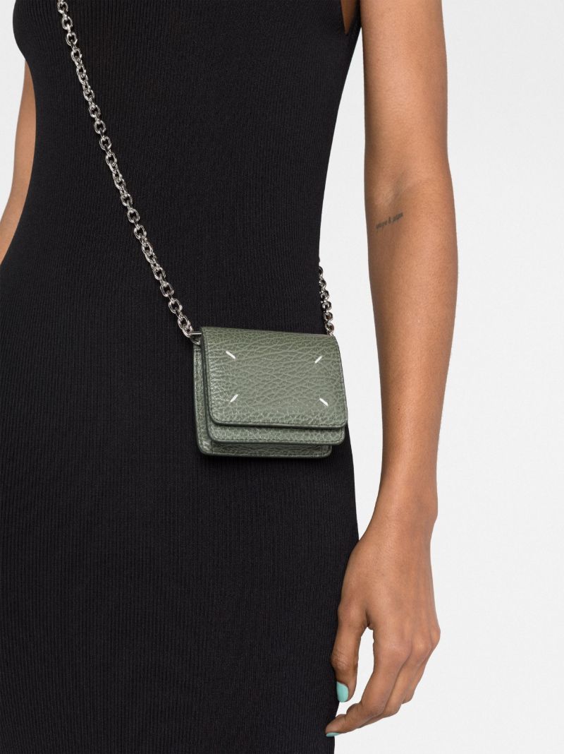 Green Four-stitch Chain Wallet