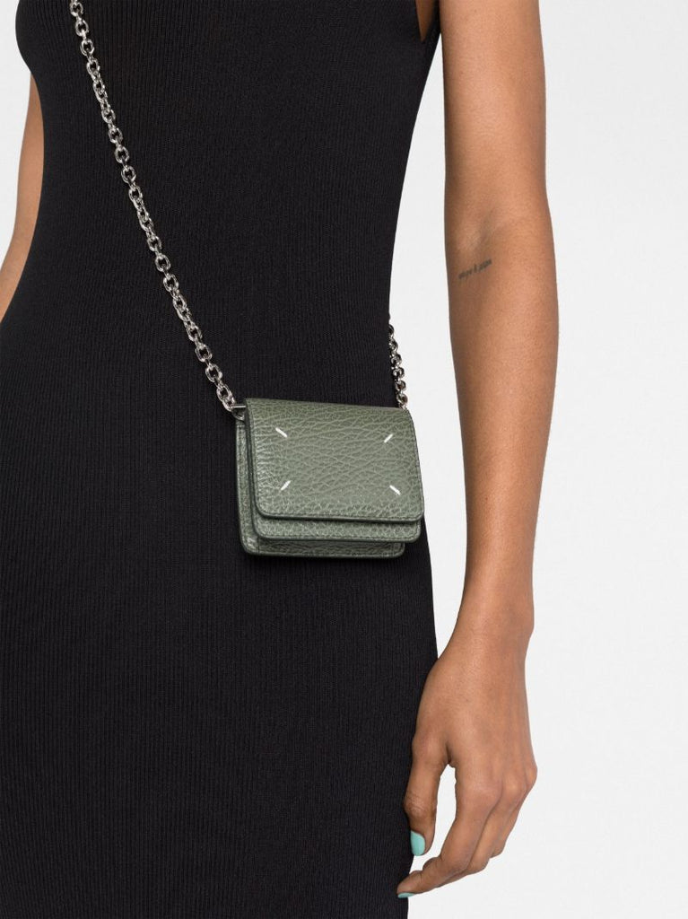 Green Four-stitch Chain Wallet