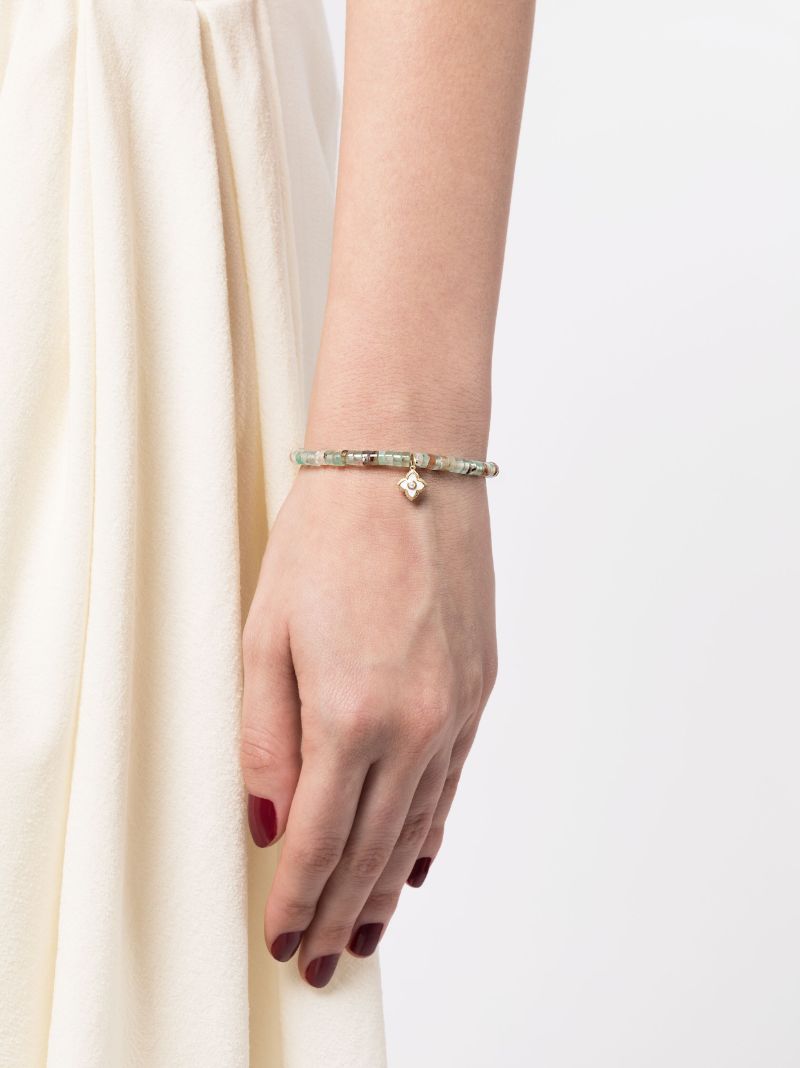 14k Yellow Gold Moroccan Flower Aquaprase Bracelet