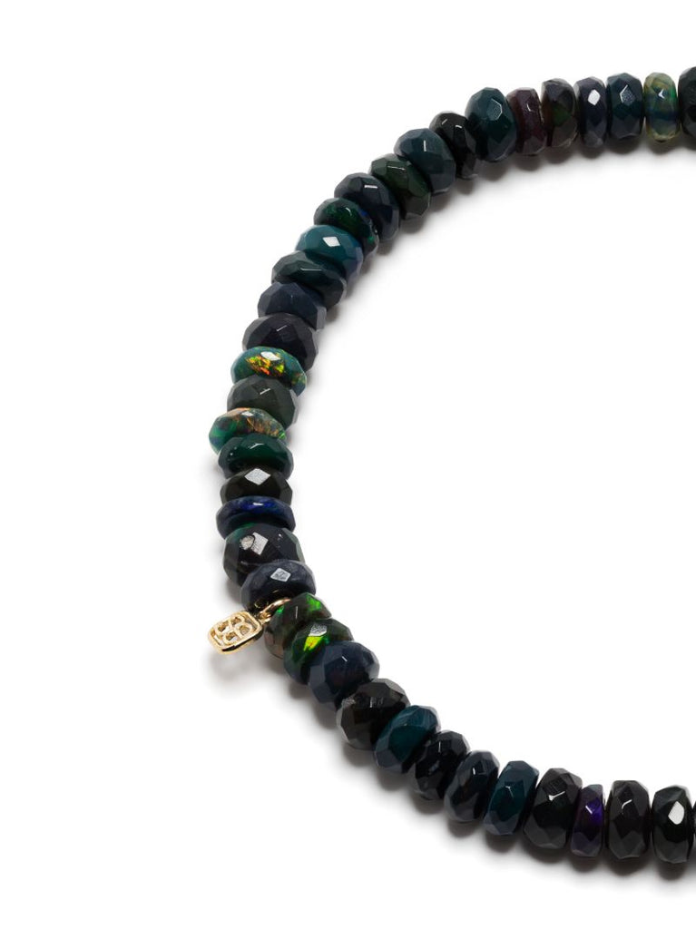 14k Yellow Gold Mini Heart Opal and Diamond Bracelet