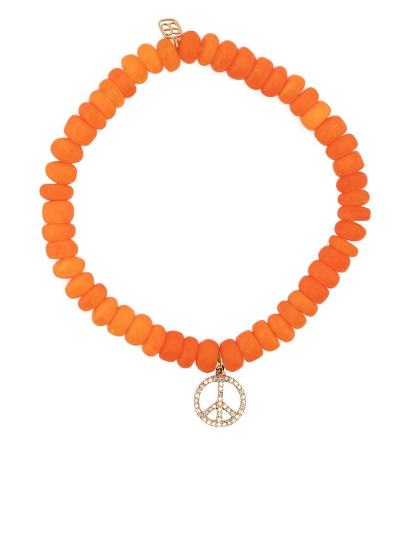 14k Yellow Gold Peace Opal and Diamond Bracelet