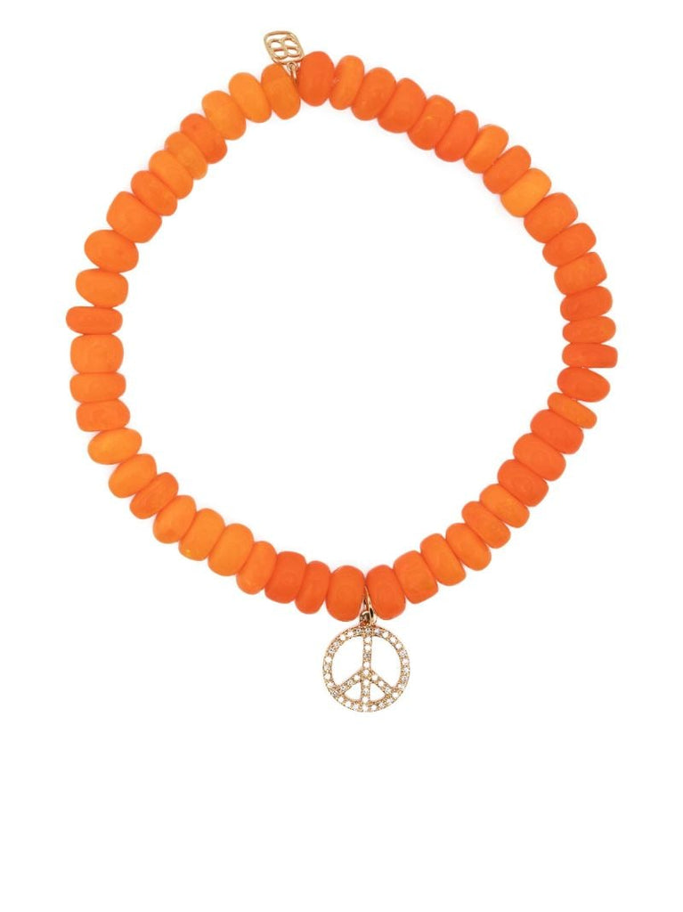 14k Yellow Gold Peace Opal and Diamond Bracelet