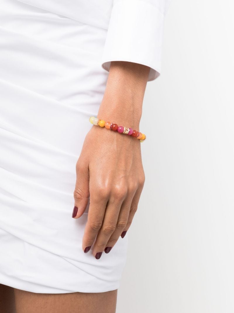 14k Yellow Gold Rainbow Sapphhire and Diamond Bracelet