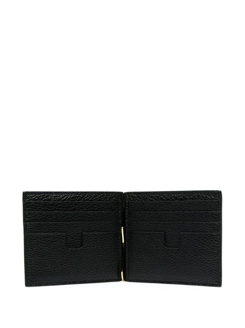 Black Money Clip Bi-fold Wallet