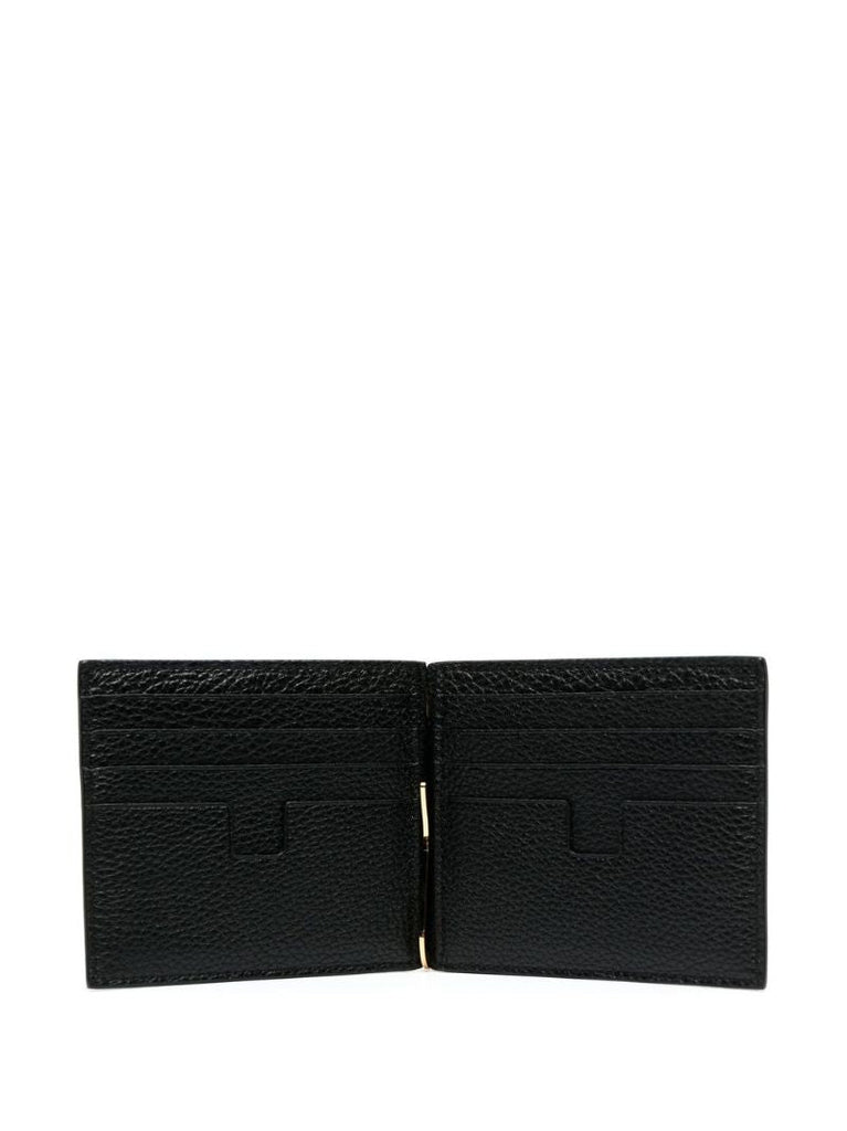 Black Money Clip Bi-fold Wallet