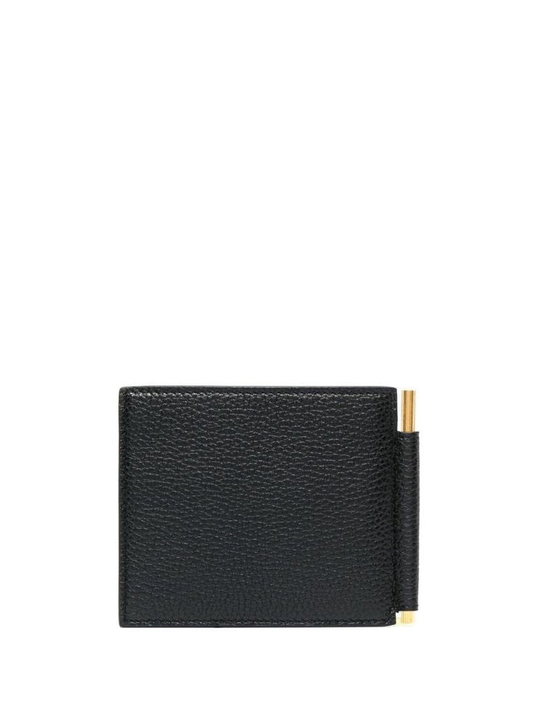 Black Money Clip Bi-fold Wallet