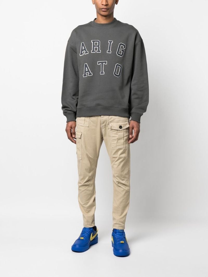 Grey Logo AppliquÃ_x0083_Â© Sweatshirt