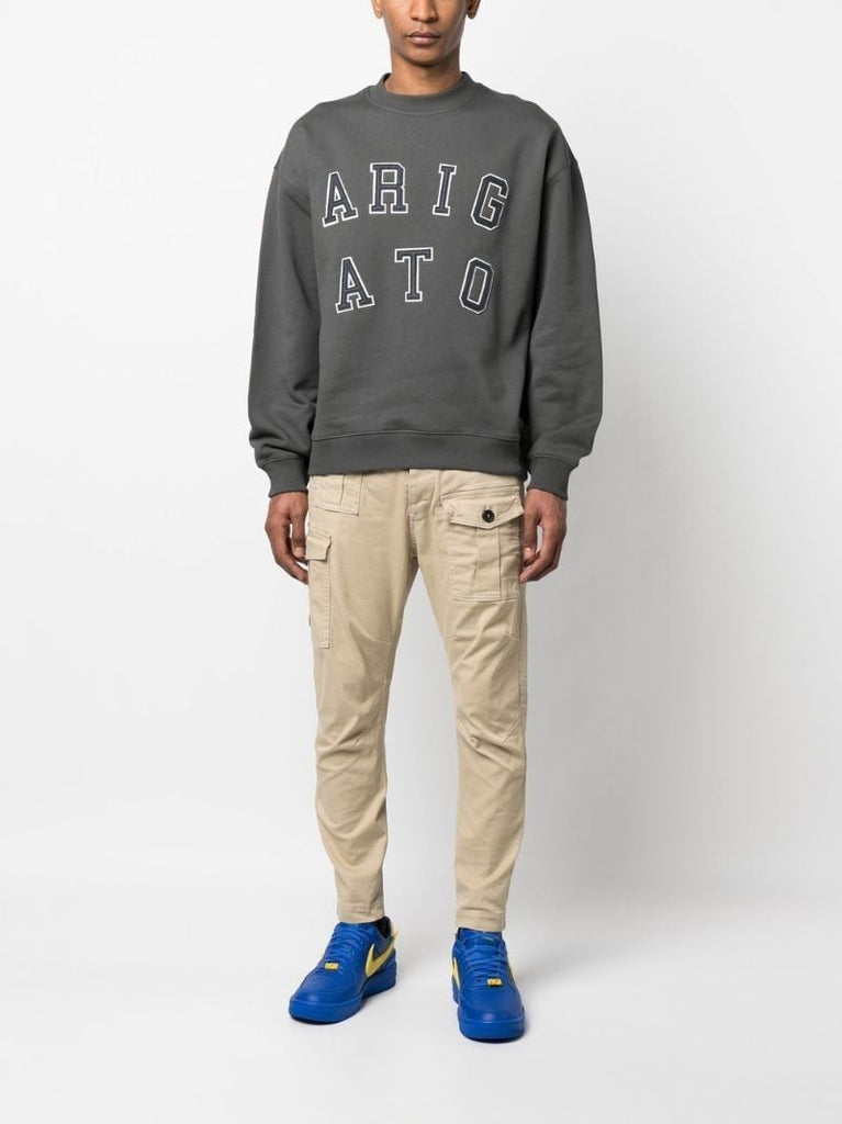 Grey Logo AppliquÃ_x0083_Â© Sweatshirt