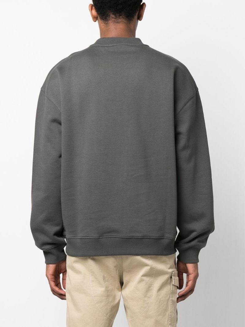 Grey Logo AppliquÃ_x0083_Â© Sweatshirt
