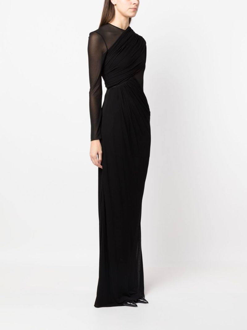 Black Sheer Insert Maxi Dress