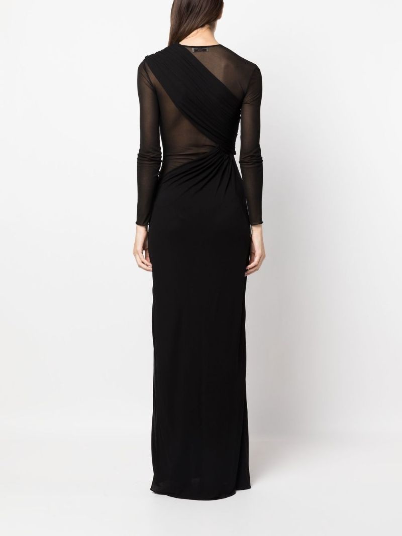 Black Sheer Insert Maxi Dress