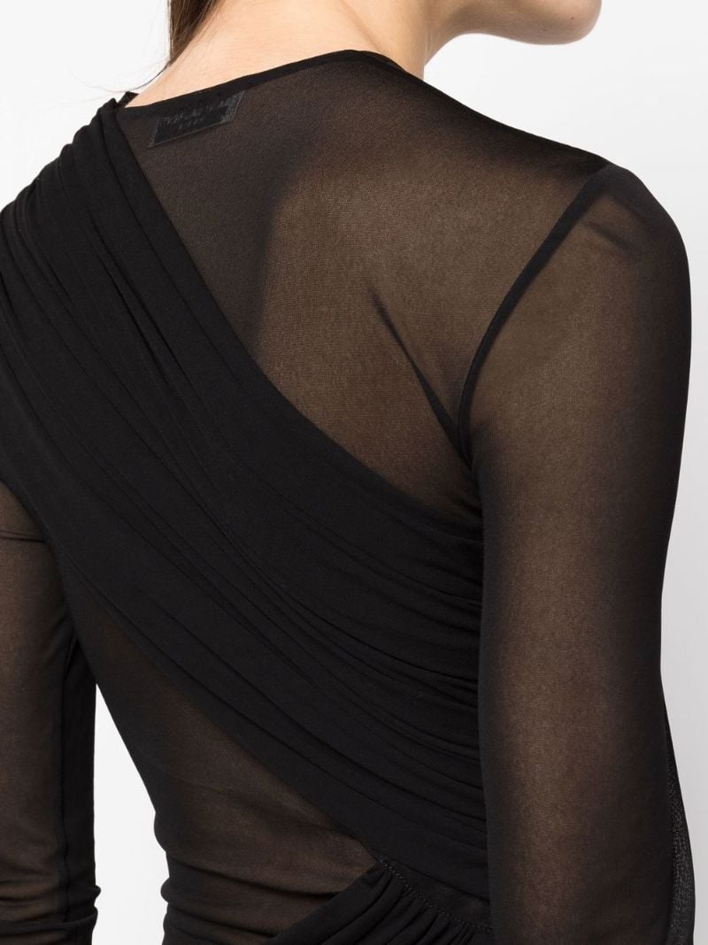 Black Sheer Insert Maxi Dress