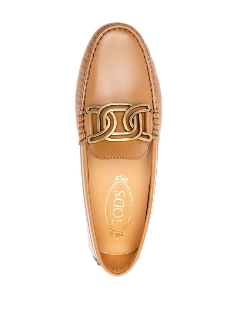 Brown Kate Gommino Leather Loafers