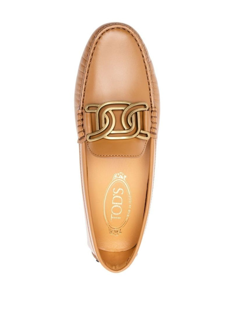 Brown Kate Gommino Leather Loafers