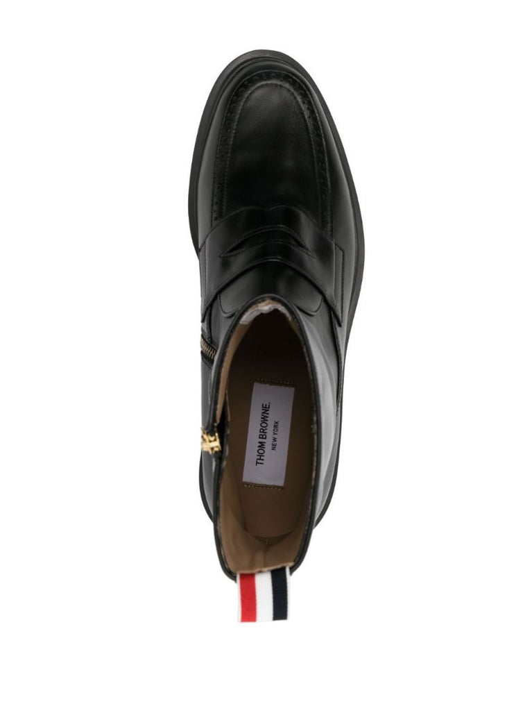 Black Polished Finish Boots