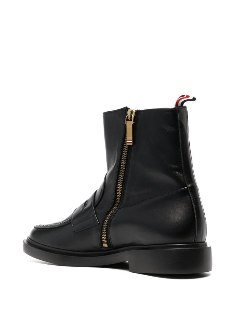 Black Polished Finish Boots