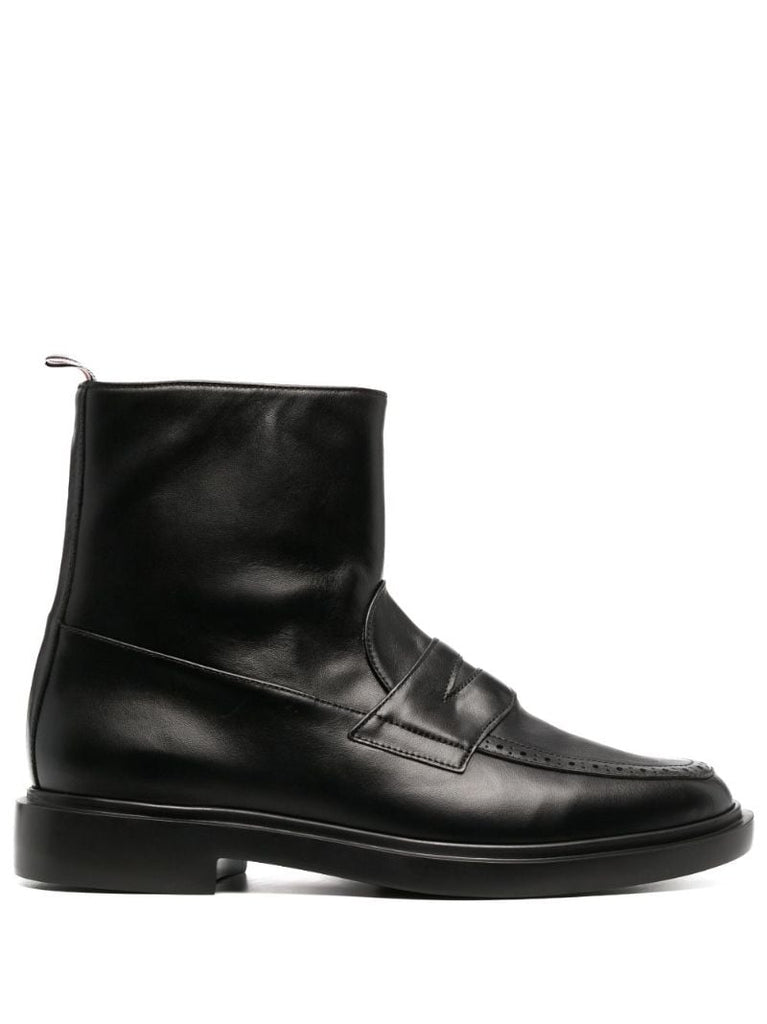 Black Polished Finish Boots