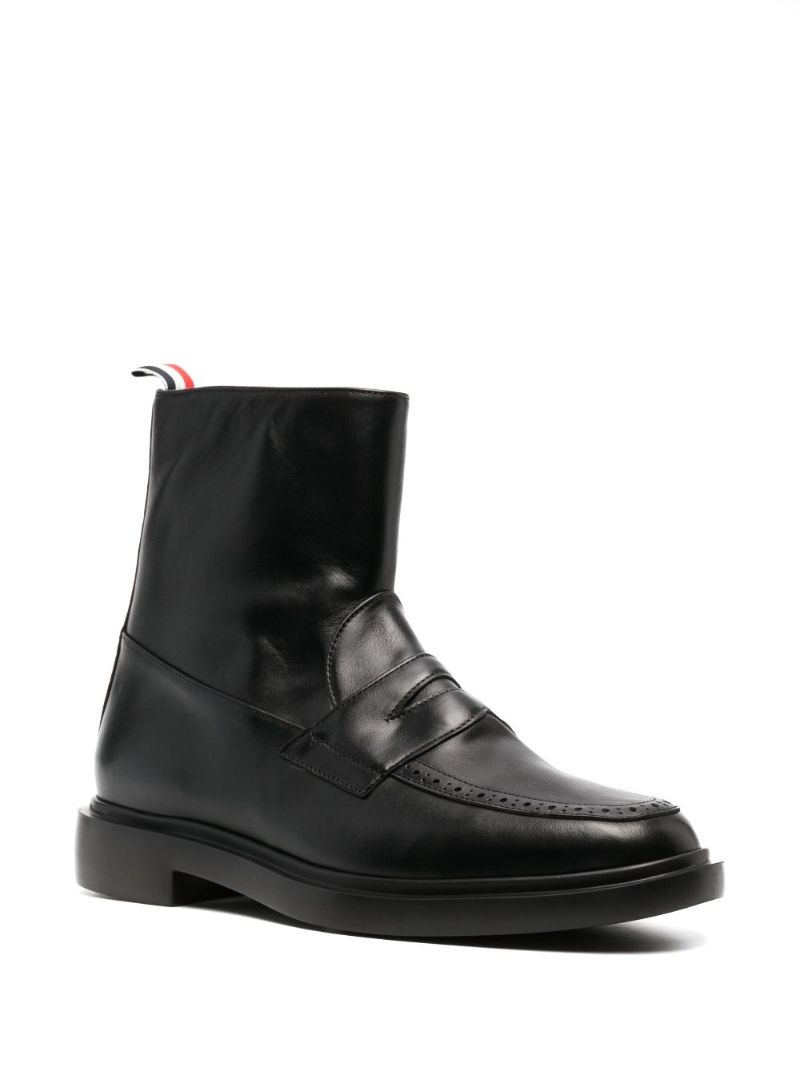 Black Polished Finish Boots
