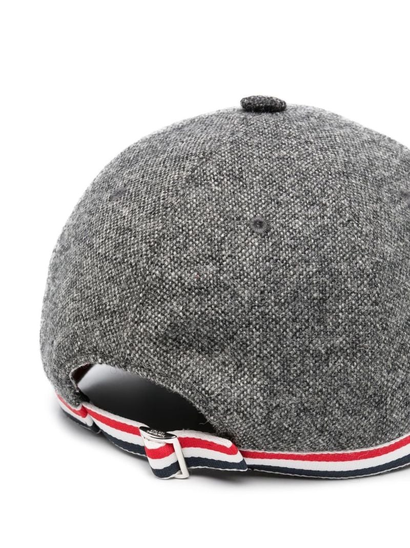 Grey Rwb Stripe Wool Baseball Cap