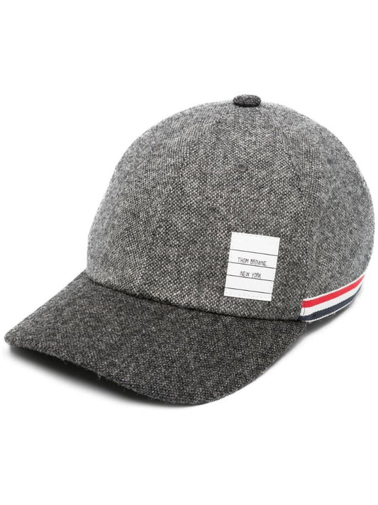 Grey Rwb Stripe Wool Baseball Cap