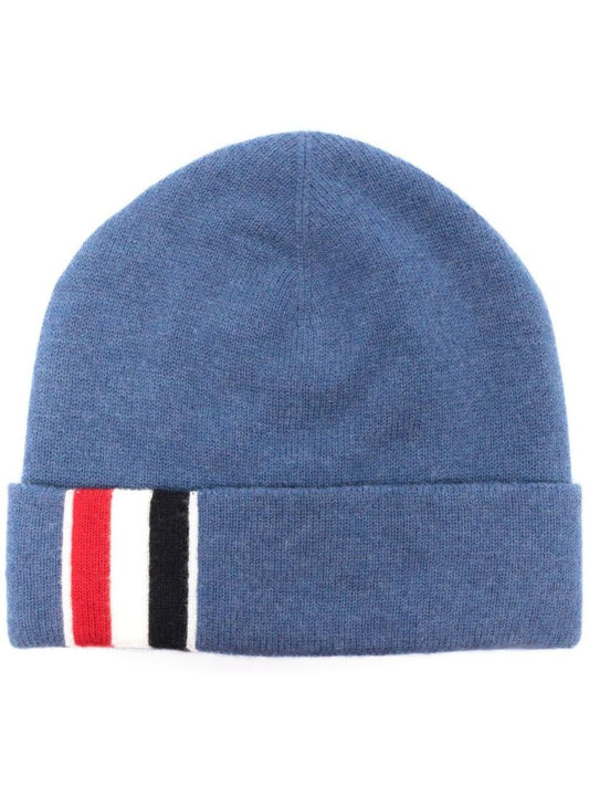 Blue Rwb Stripe Virgin Wool Beanie