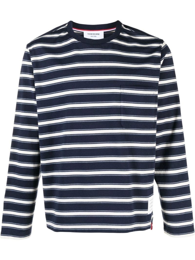 Blue Striped Long Sleeved T-shirt