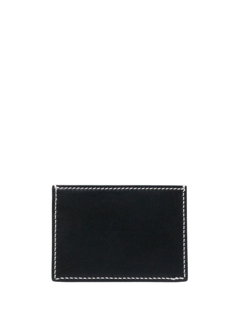 Blue Rwb Stripe Leather Cardholder