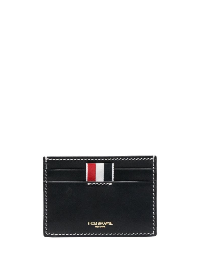 Blue Rwb Stripe Leather Cardholder