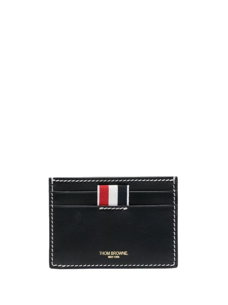 Blue Rwb Stripe Leather Cardholder