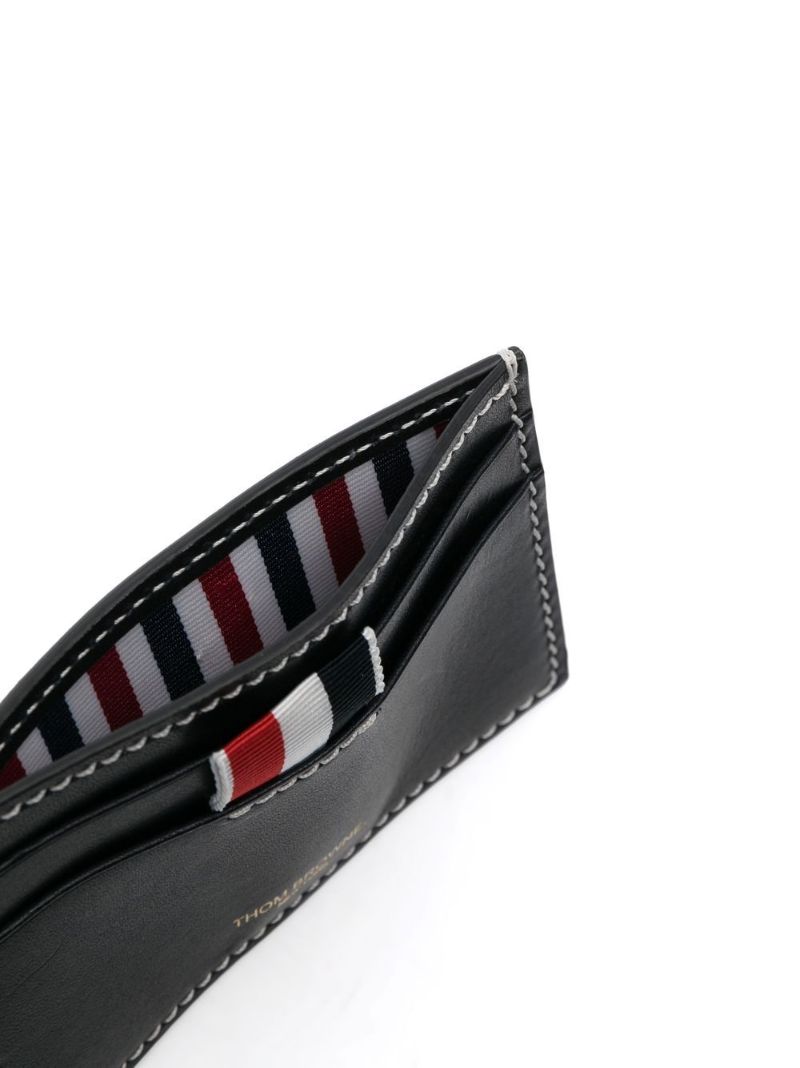 Blue Rwb Stripe Leather Cardholder