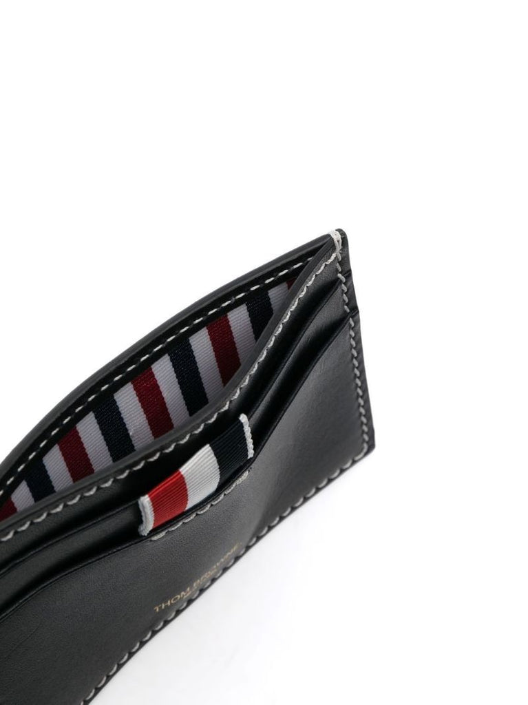 Blue Rwb Stripe Leather Cardholder