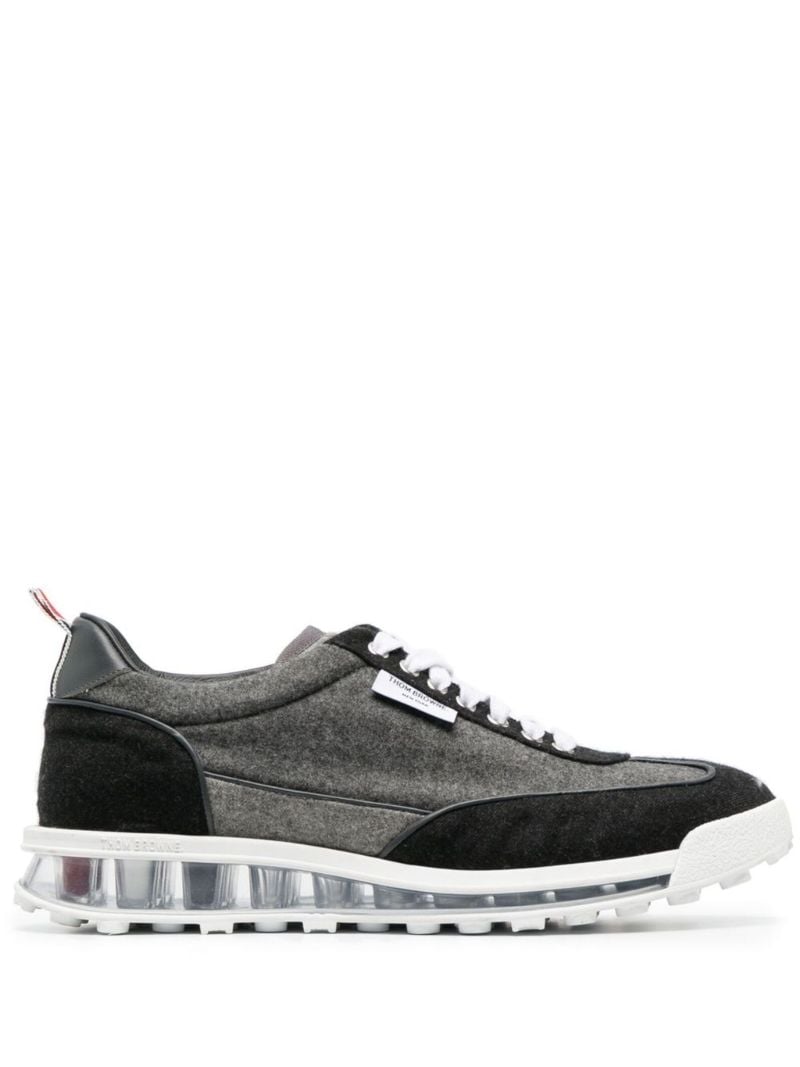 Grey Clear Sole Tech Runner Wool Sneakers