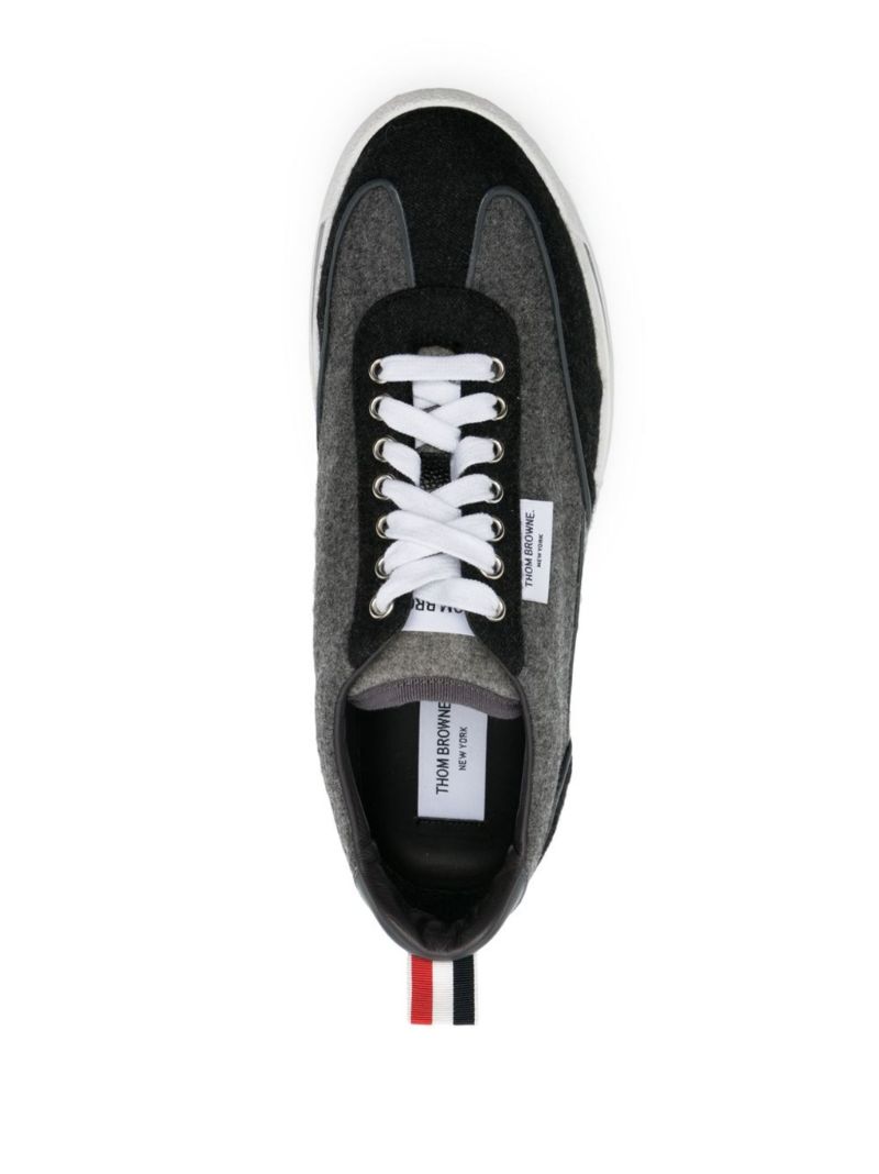 Grey Clear Sole Tech Runner Wool Sneakers
