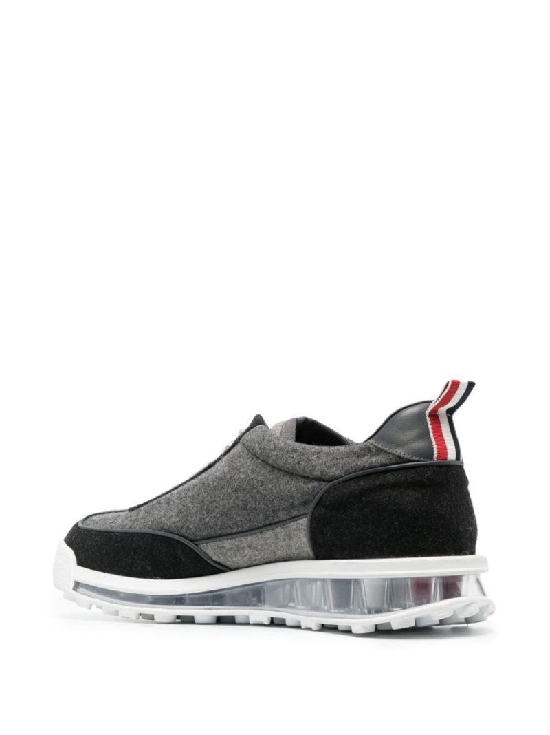 Grey Clear Sole Tech Runner Wool Sneakers