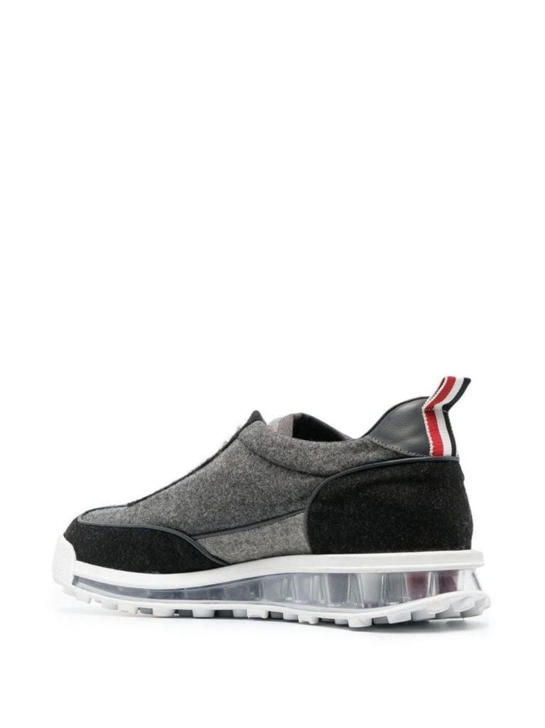 Grey Clear Sole Tech Runner Wool Sneakers