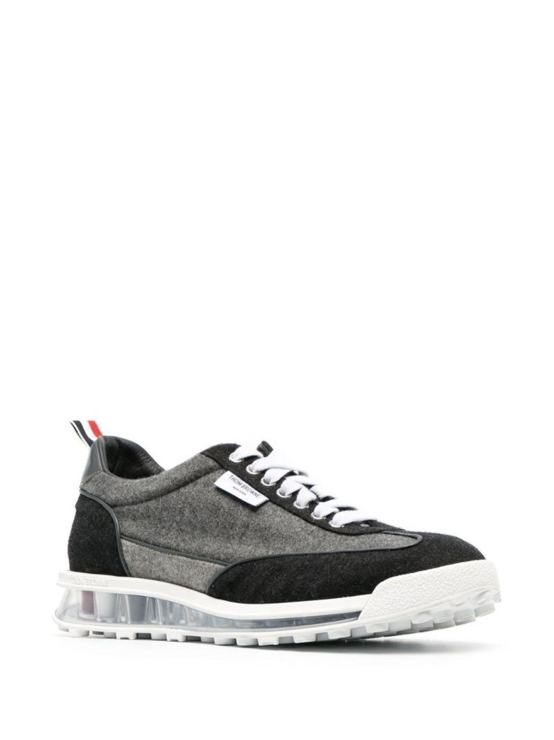 Grey Clear Sole Tech Runner Wool Sneakers
