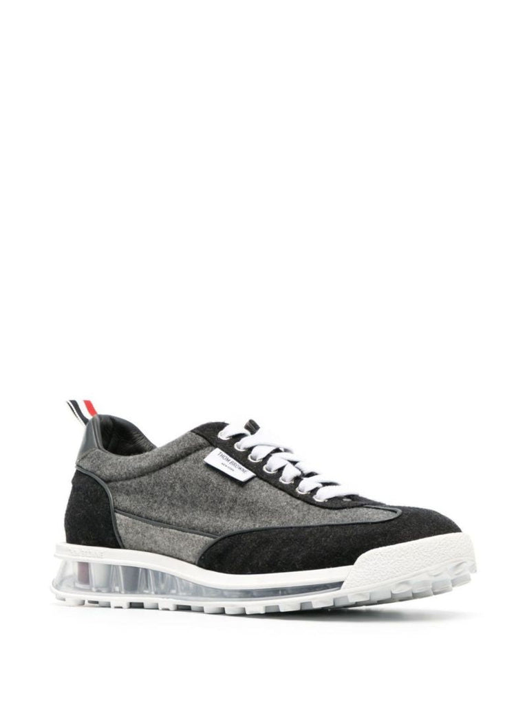 Grey Clear Sole Tech Runner Wool Sneakers